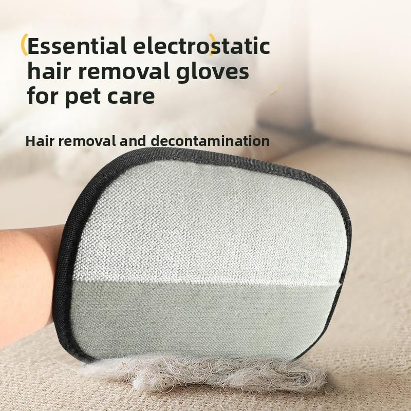 2-In-1 Pet Hair Remover Glove & Brush Self Cleaning Grooming Tool for Cat & Dog Say Goodbye to Floating Hair on Clothes Furniture & Car Seats Reusable & Easy Clean!
