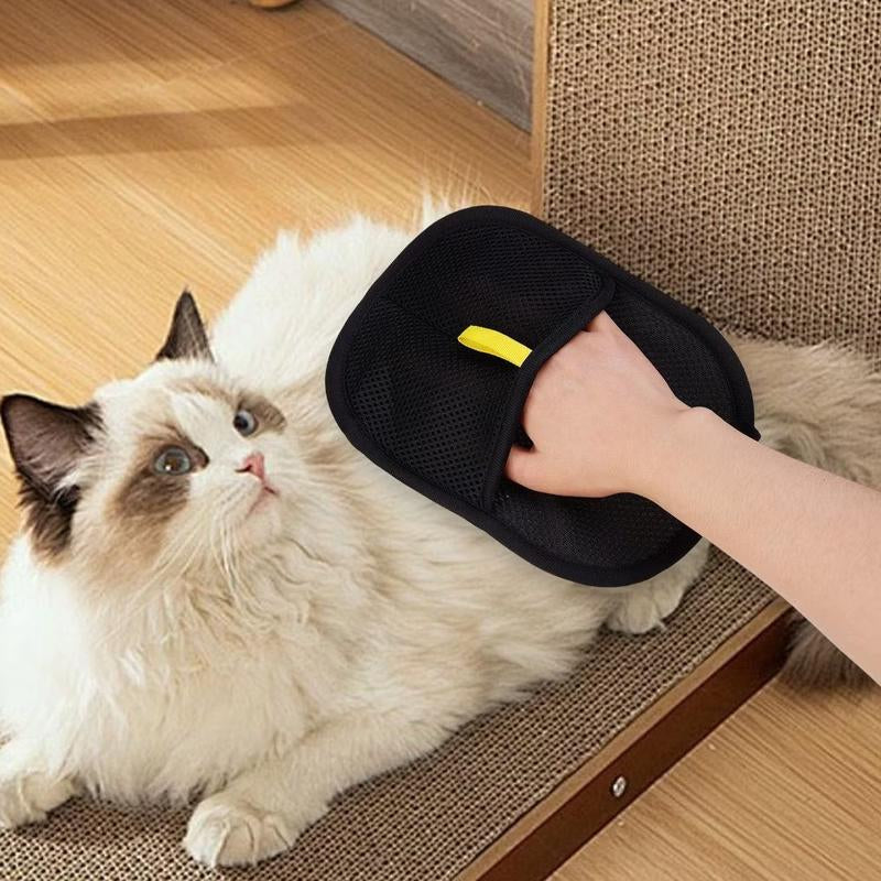 2-In-1 Pet Hair Remover Glove & Brush Self Cleaning Grooming Tool for Cat & Dog Say Goodbye to Floating Hair on Clothes Furniture & Car Seats Reusable & Easy Clean!
