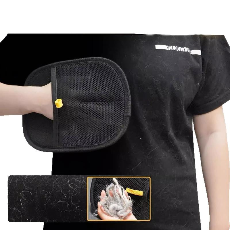 2-In-1 Pet Hair Remover Glove & Brush Self Cleaning Grooming Tool for Cat & Dog Say Goodbye to Floating Hair on Clothes Furniture & Car Seats Reusable & Easy Clean!