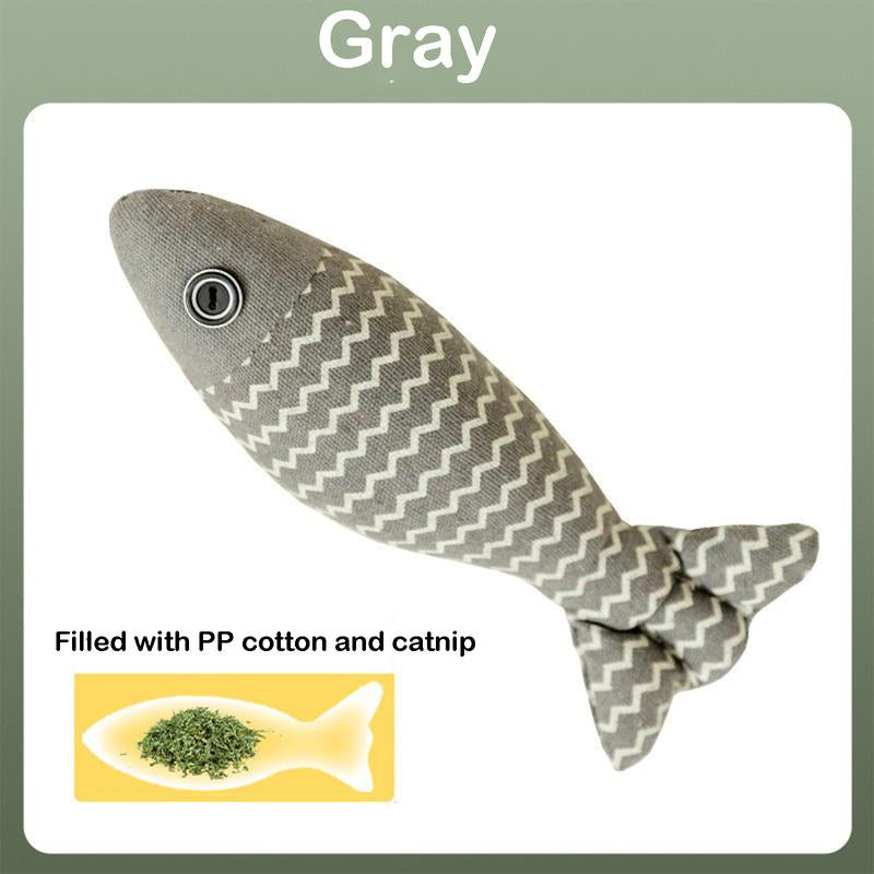 Catnip Fish Cat Toy Self-Entertainment Boredom Relief Realistic Fish Kitten Teething Teaser Wand Pet Cat Supplies
