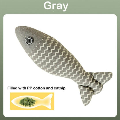 Catnip Fish Cat Toy Self-Entertainment Boredom Relief Realistic Fish Kitten Teething Teaser Wand Pet Cat Supplies