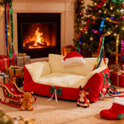 Pet Sofa Cat Bed Two in One! Removable and Easy to Clean, Soft and Non-Sticky, Cats Lie Super Comfortable