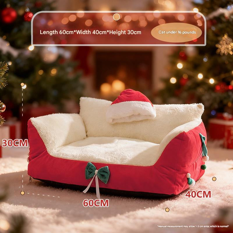 Pet Sofa Cat Bed Two in One! Removable and Easy to Clean, Soft and Non-Sticky, Cats Lie Super Comfortable